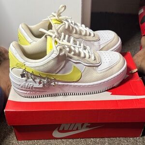 Nike Air Force 1 Low with Yellow and White Accents women’s size 6
